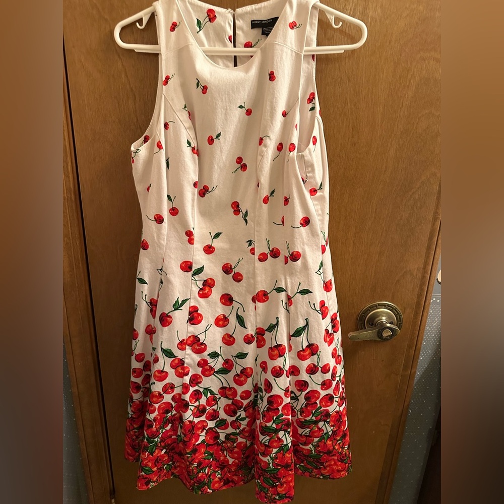 Maggy London Cherry fit and flare sleeveless dress